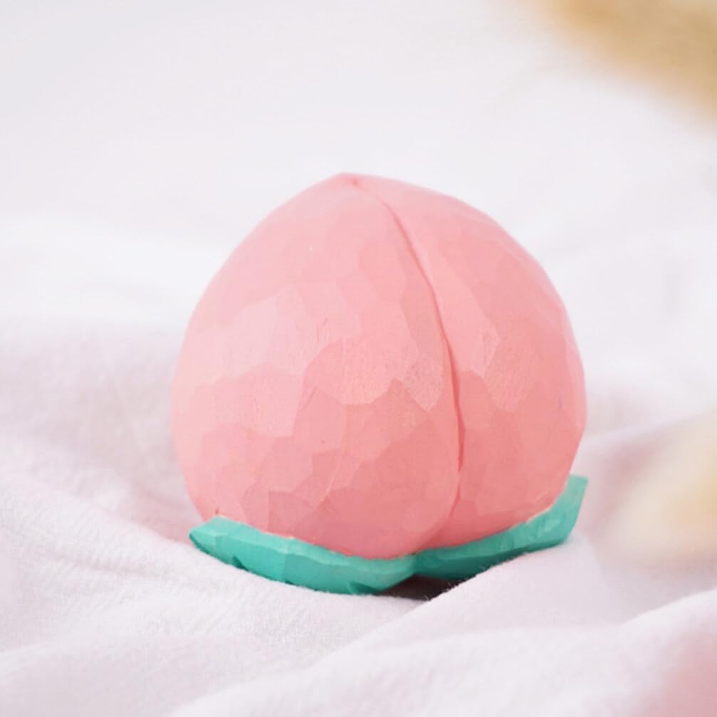 Jojofuny Artificial Peach Wooden Decor Figurine