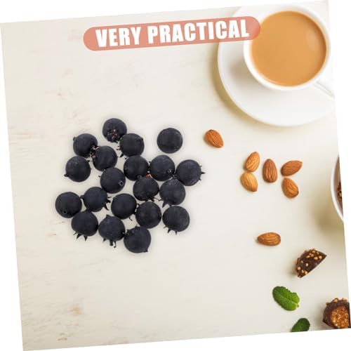 20pcs Lifelike Artificial Blueberries Decor Bunch