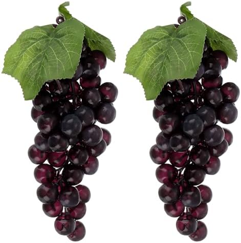 Uxcell 2pcs Artificial Grapes - Black Wedding Farmhouse Photography Decor Props