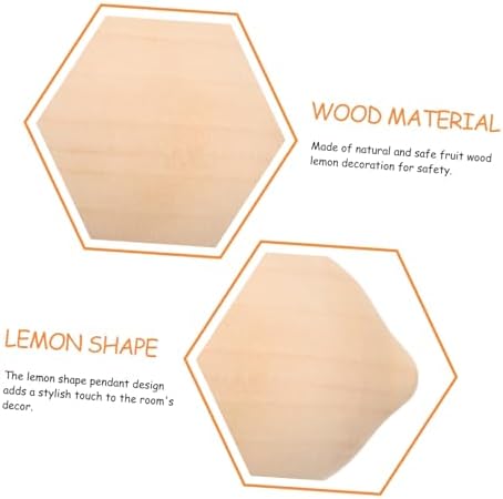 5pcs Unfinished Wooden Lemon Shapes for Painting and Decor