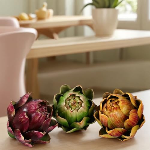Artificial Artichoke Decor Green Small 3 Pack