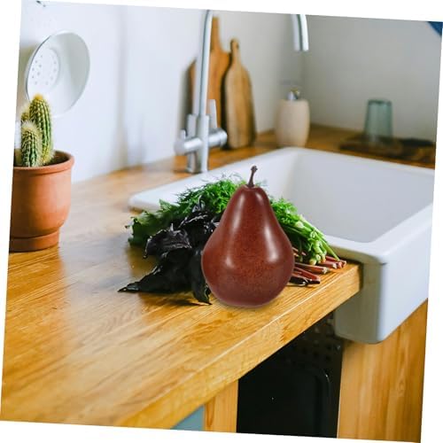 ABOOFAN 3pcs Fake Pear Decorative Artificial Fruit Ornament
