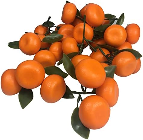 12 Clusters Artificial Tangerines for Home Party Wedding Decor