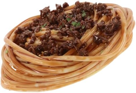 LUOZZY Artificial Spaghetti with Meat Sauce Decorative Food Display Prop