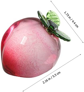 Crystal Peach Figurine Home Decor Artificial Fruit Statue