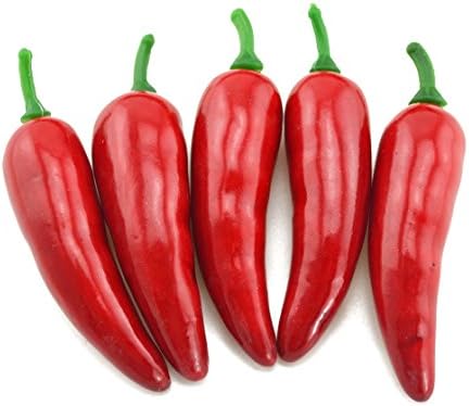 JEDFORE Realistic Artificial Red Pepper Set 36pcs