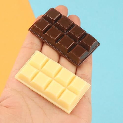 Vaguelly Fake Chocolate Bar Resin Beads for DIY Decor