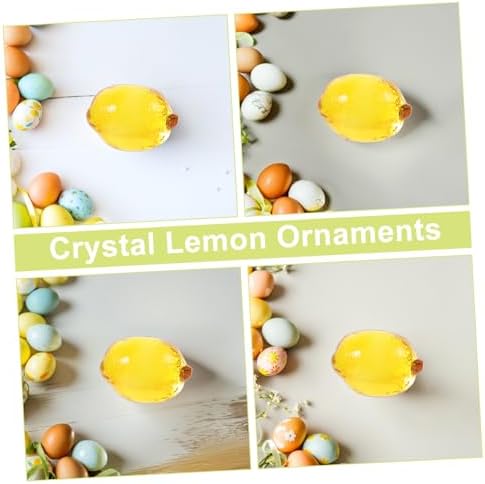 Yardwe Crystal Lemon Artificial Fruit Decoration