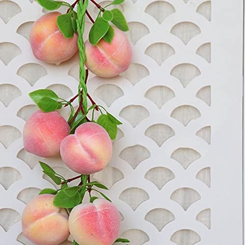 2pcs Artificial Pink Peach Hanging Vines Realistic Decor