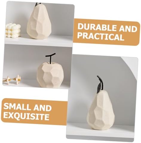 LIFKOME Ceramic Pear Sculpture for Home Decor