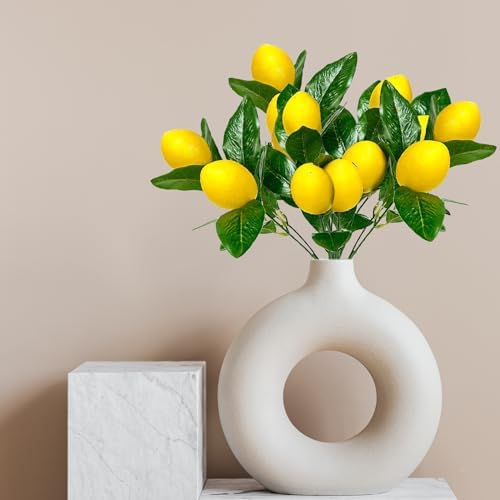 3pcs Artificial Lemon Branches for Home Decor