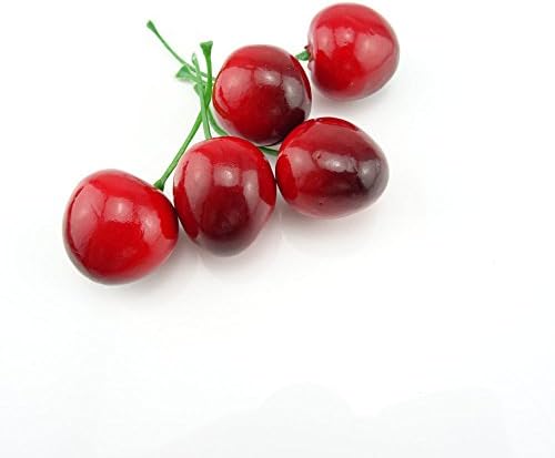 Yueton Pack of 25 Artificial Lifelike Cherry Models