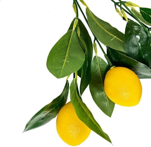 3pcs Artificial Lemon Branches for Home Decor