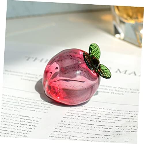 Crystal Peach Figurine Home Decor Artificial Fruit Statue