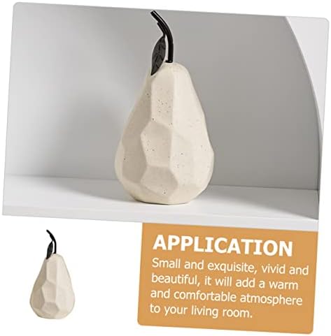 Happyyami Ceramic Pear Sculpture Home Decor Ornament