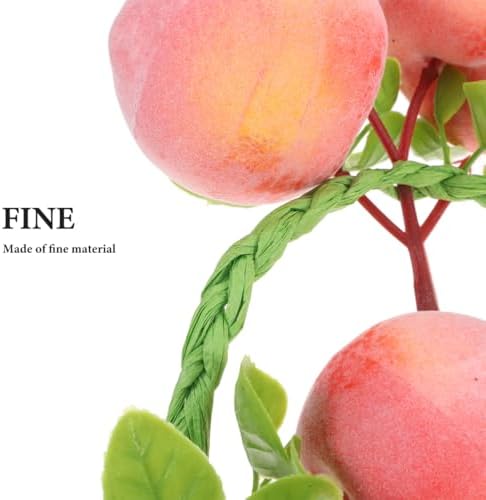Kichvoe 3pcs Artificial Peach Clusters Hanging Ornament
