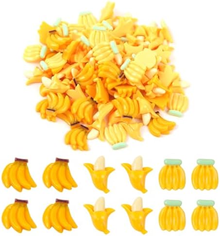 100 Pcs 1 12 Scale Mini Bananas Artificial Fruit Decor