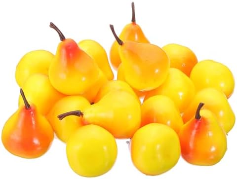 PATIKIL 20 Pcs Artificial Mini Yellow Pear Decoration