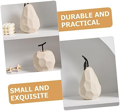 Happyyami Ceramic Pear Sculpture Home Decor Ornament