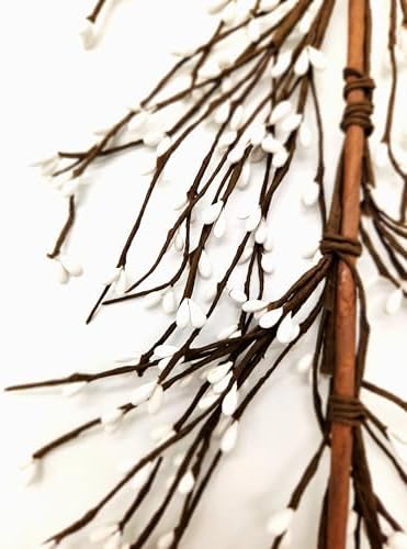 White Berries Garland 55 Ft for Home Decor