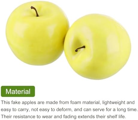 Uxcell 6Pcs Artificial Yellow Apples for Home Decor