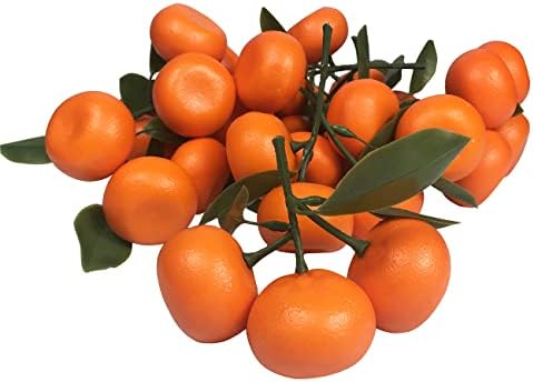 12 Clusters Artificial Tangerines for Home Party Wedding Decor