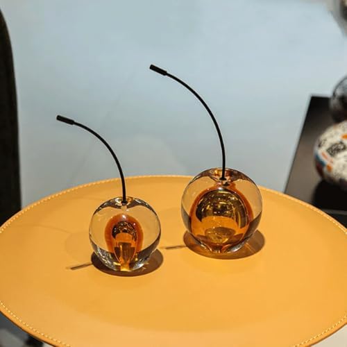 Crystal Glaze Artificial Cherry Sculpture Home Decor