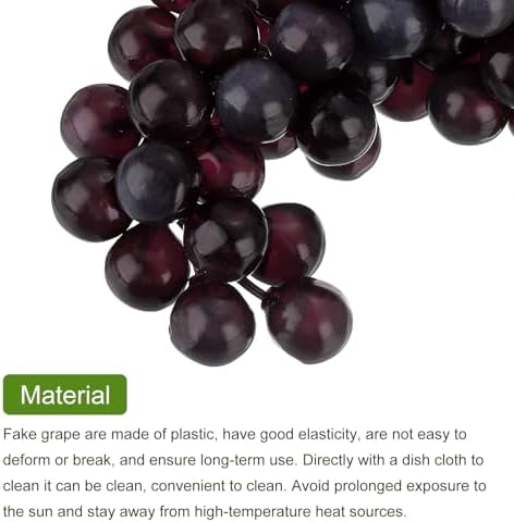 Uxcell 2pcs Artificial Grapes - Black Wedding Farmhouse Photography Decor Props