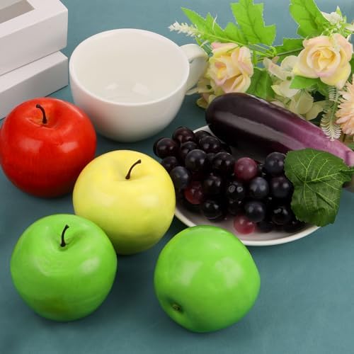 Uxcell 6Pcs Artificial Yellow Apples for Home Decor