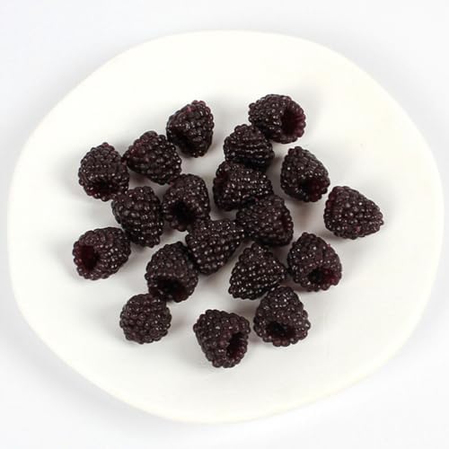 Alasum 18PCS Artificial Black Raspberry Models
