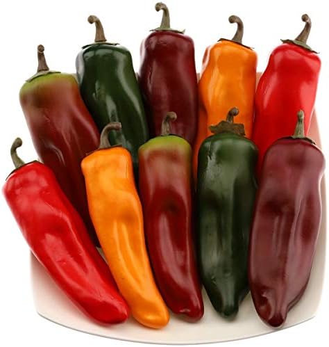 Gresorth 10pcs Artificial Lifelike Chili Pepper Decoration