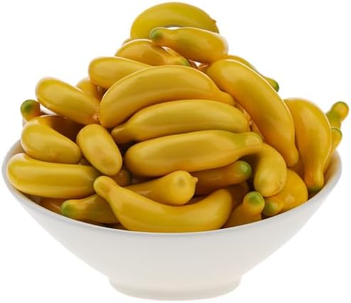 Gresorth 25pcs Lifelike Mini Banana Artificial Decoration