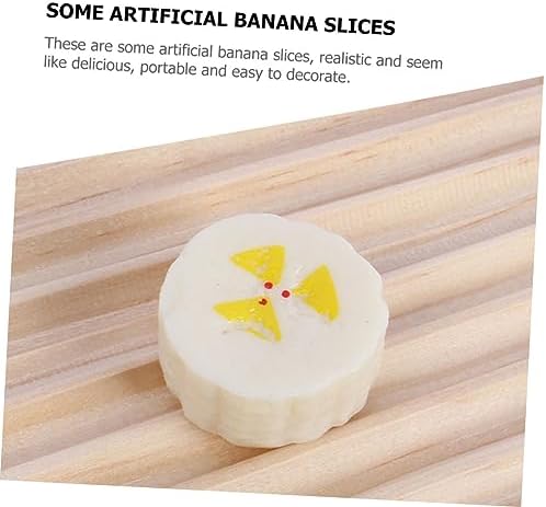 PRETYZOOM 10pcs Realistic Artificial Banana Slices Decor