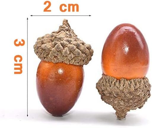 AKOAK Artificial Acorns 30 Pcs Dark Brown Lifelike