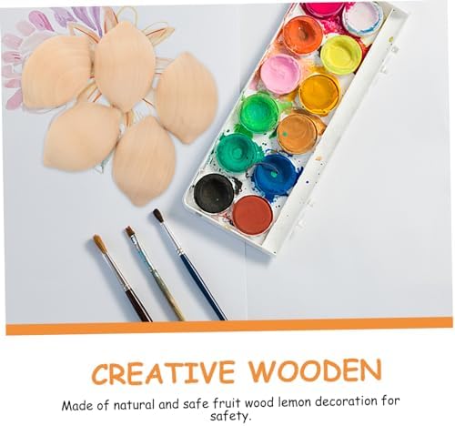 5Pcs Wooden Lemon DIY Painting Kit for Home Decor