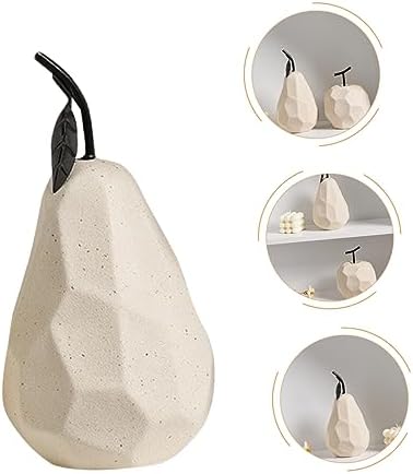 PRETYZOOM Unique Ceramic Pear Desktop Decor