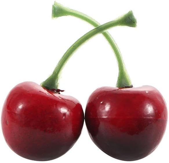Lifelike Artificial Cherries Red and Red-Black 20pcs