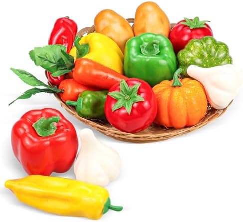 16 Pieces Artificial Vegetable Set for Kitchen Decor