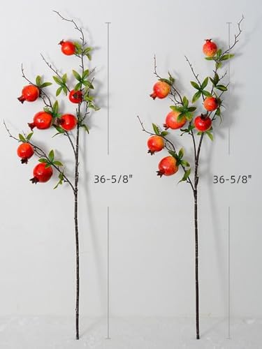 2 Pcs Artificial Fruits and Pomegranate Branches Bouquet