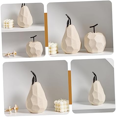 MAGICLULU Ceramic Pear Sculpture for Home Decor