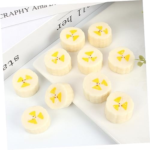 10pcs Lifelike Artificial Banana Slices for Home Decor