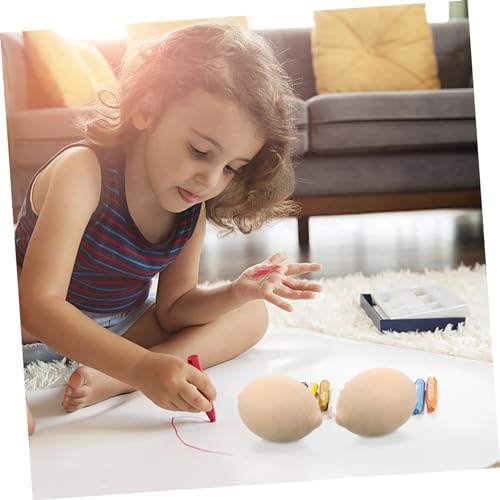 5pcs Unfinished Wooden Lemon Shapes for Painting and Decor