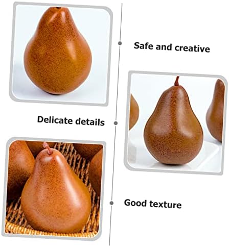 Cabilock 2Pcs Lifelike Fake Pears Artificial Fruit Decor