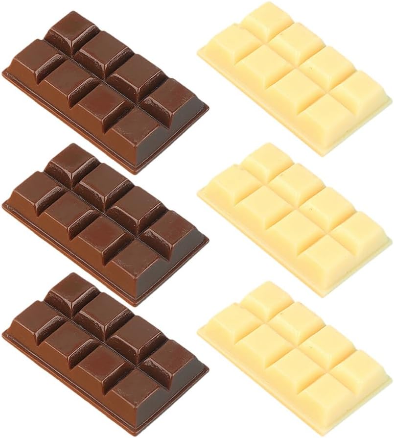 Vaguelly Fake Chocolate Bar Resin Beads for DIY Decor