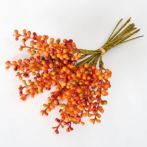 Belupai 12Pcs Artificial Berry Stems 9in Fall Picks