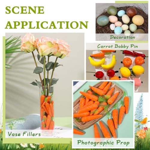 GORGECRAFT 30Pcs Artificial Mini Carrots Decorative Decorations