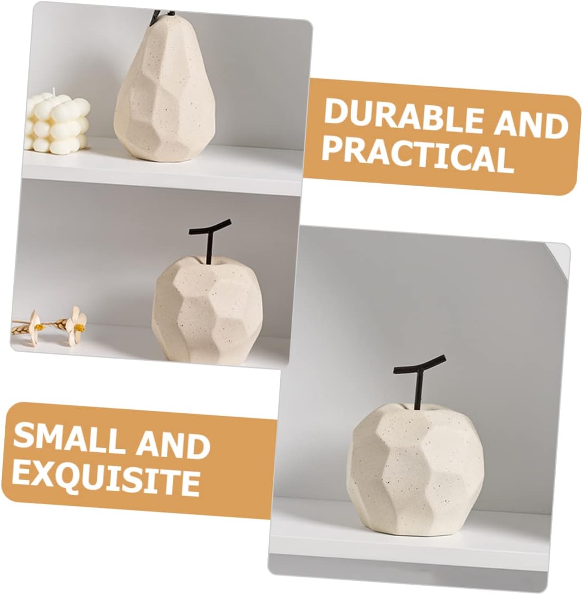Ceramic Apple Sculpture for Home Decor