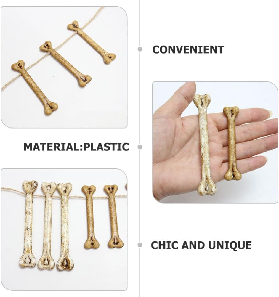 EXCEART 20pcs Mini Skeleton Bones Decoration Prop