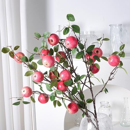 Lifelike Artificial Apple Branches for Home Decor
