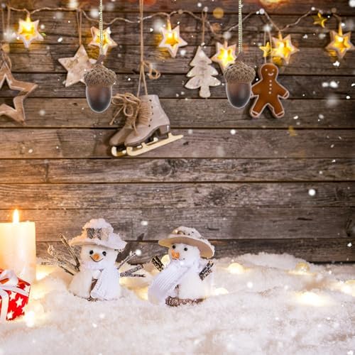 Magiclulu 60pcs Artificial Lifelike Acorns for Seasonal Decor